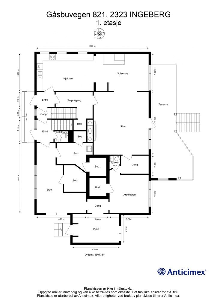 Plantegning 1. etasje. 