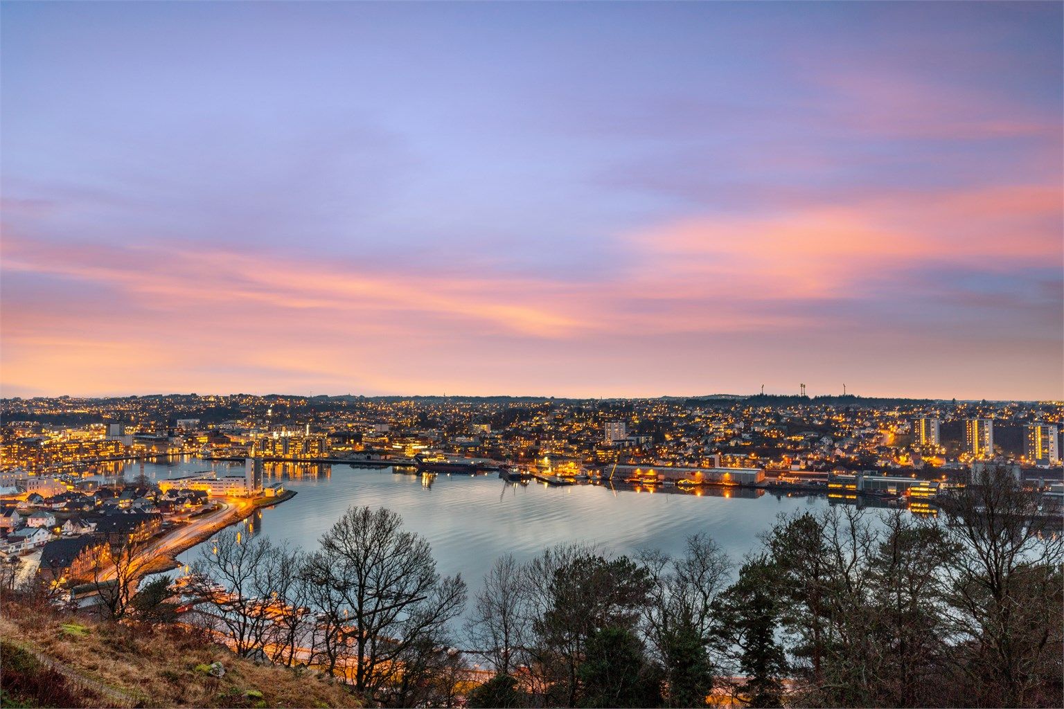 Her kan man nyte nydelig utsikt over Gandsfjorden og Sandnes