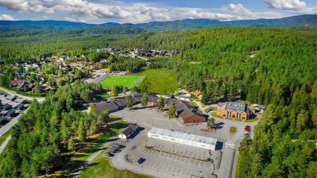 Gangavstand fra eiendommen til barneskole og barnehage