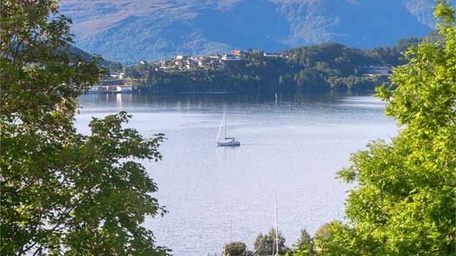 Nærhet til sjøen med idylliske holmer og båtplasser langs fjorden.