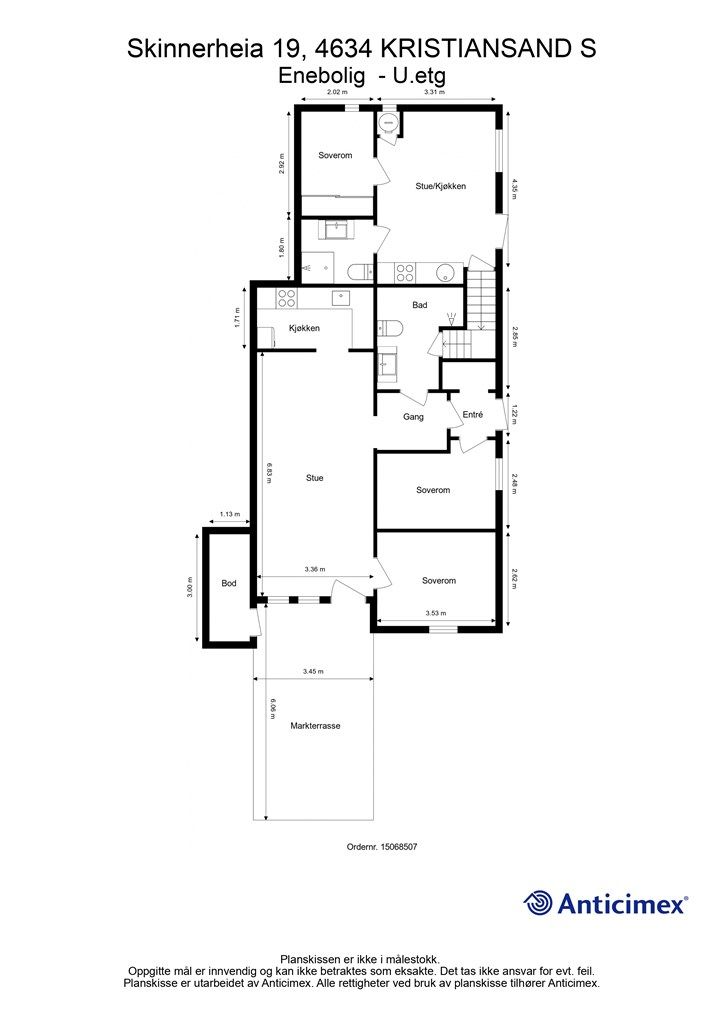 Plantegning kjelleretasjen 