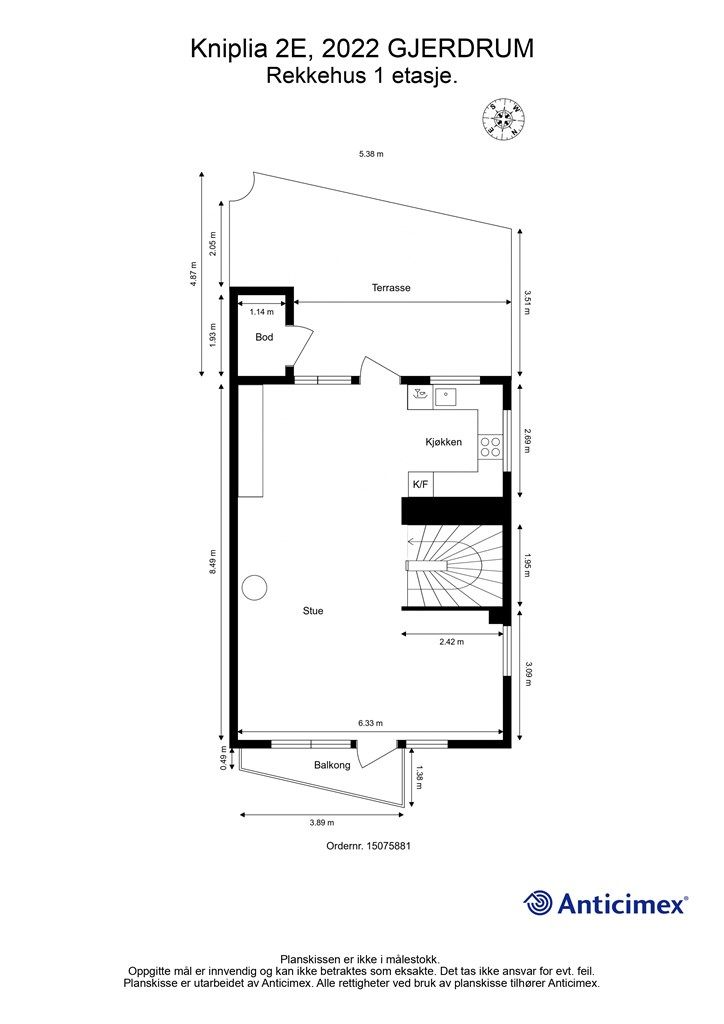Plantegning 1 etasje