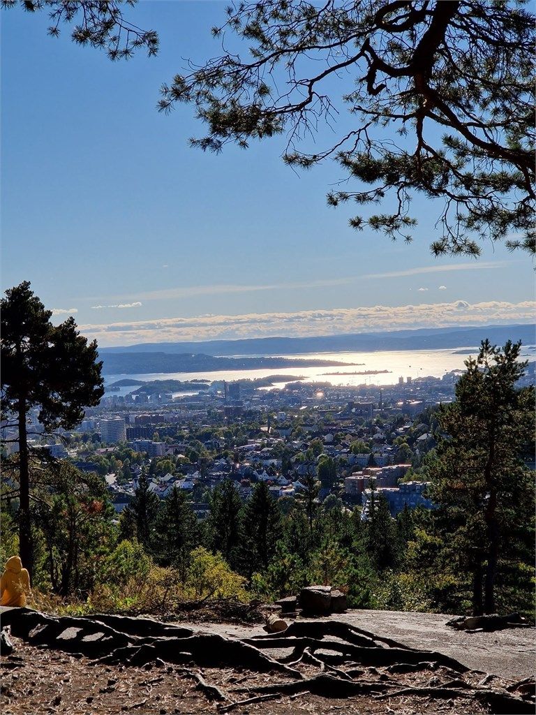 Glassberget ligger ca. 500 meter fra boligen