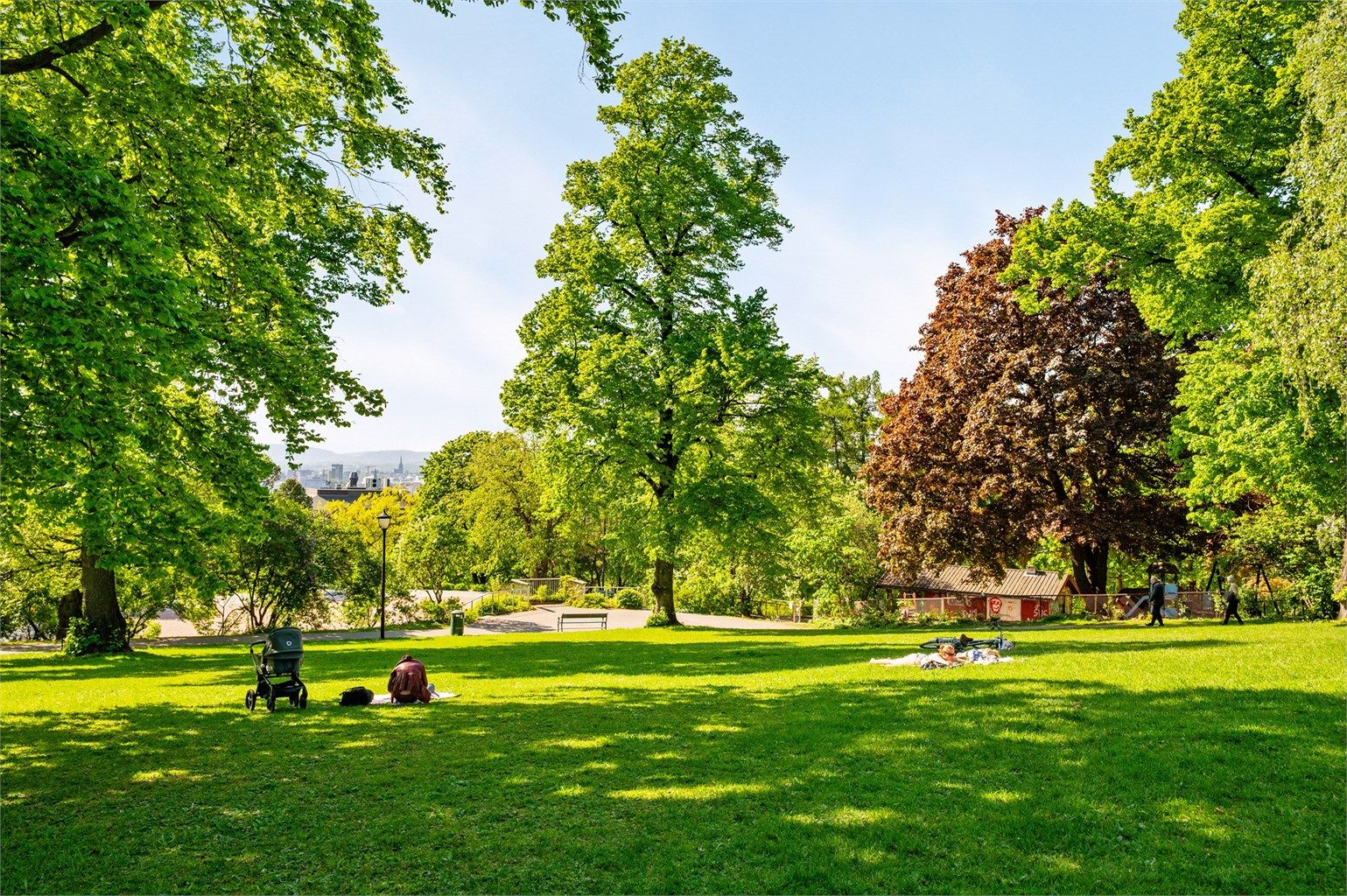 Fine parkområder like ved