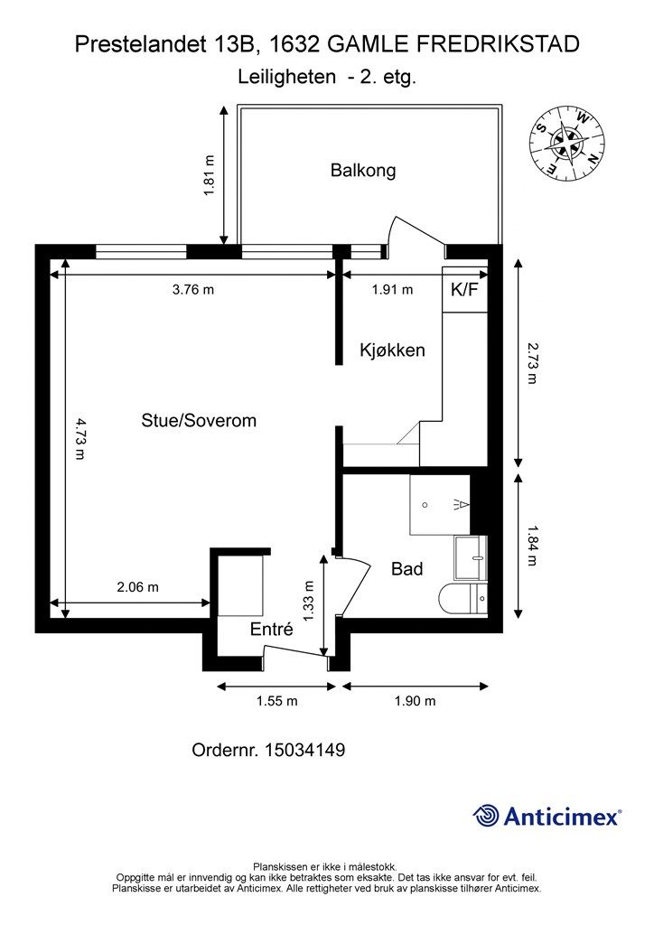 Planskissen er veiledende.