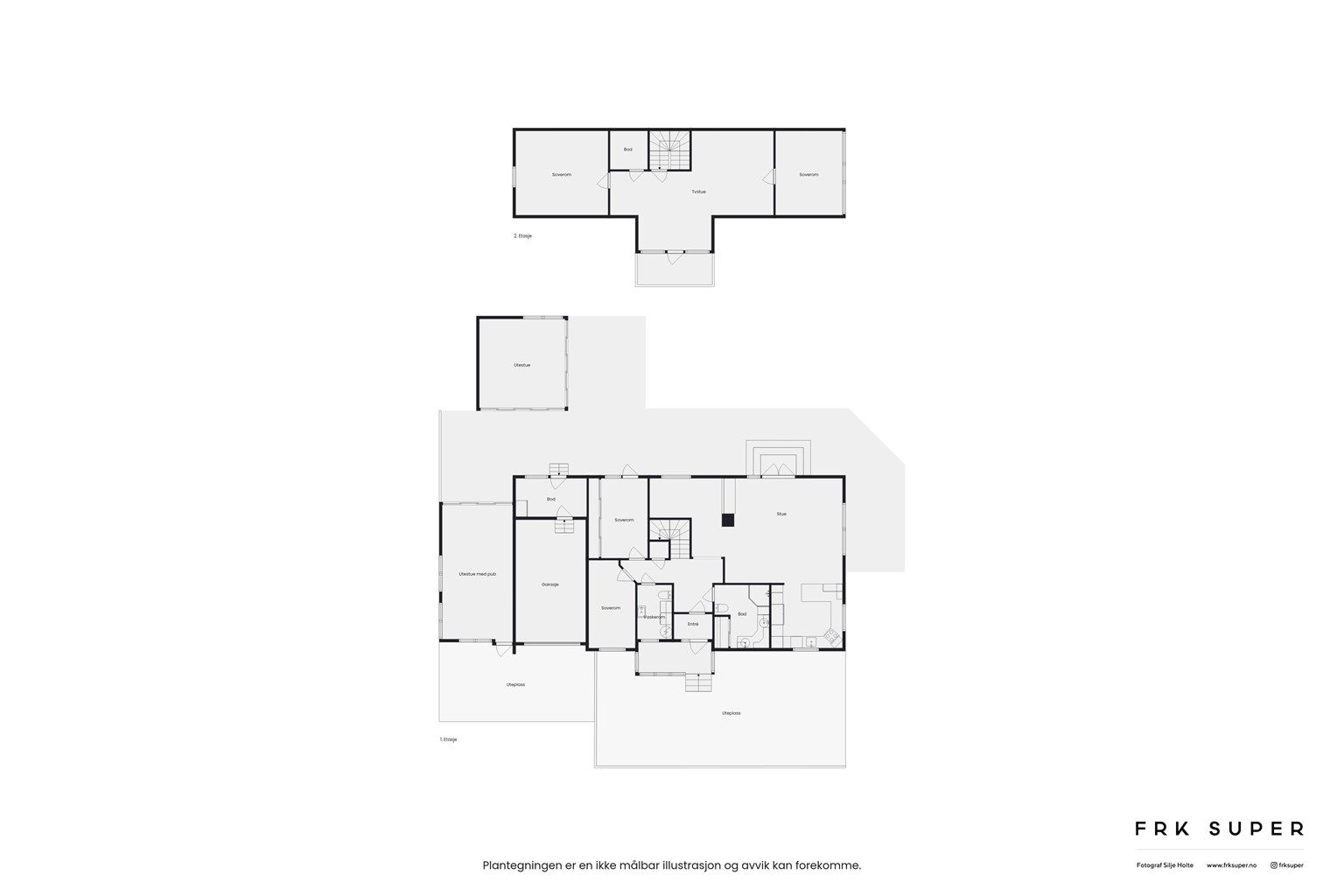Plantegning 1. og 2. etasje