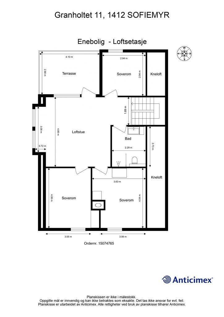 Plantegning - Loftsetasje