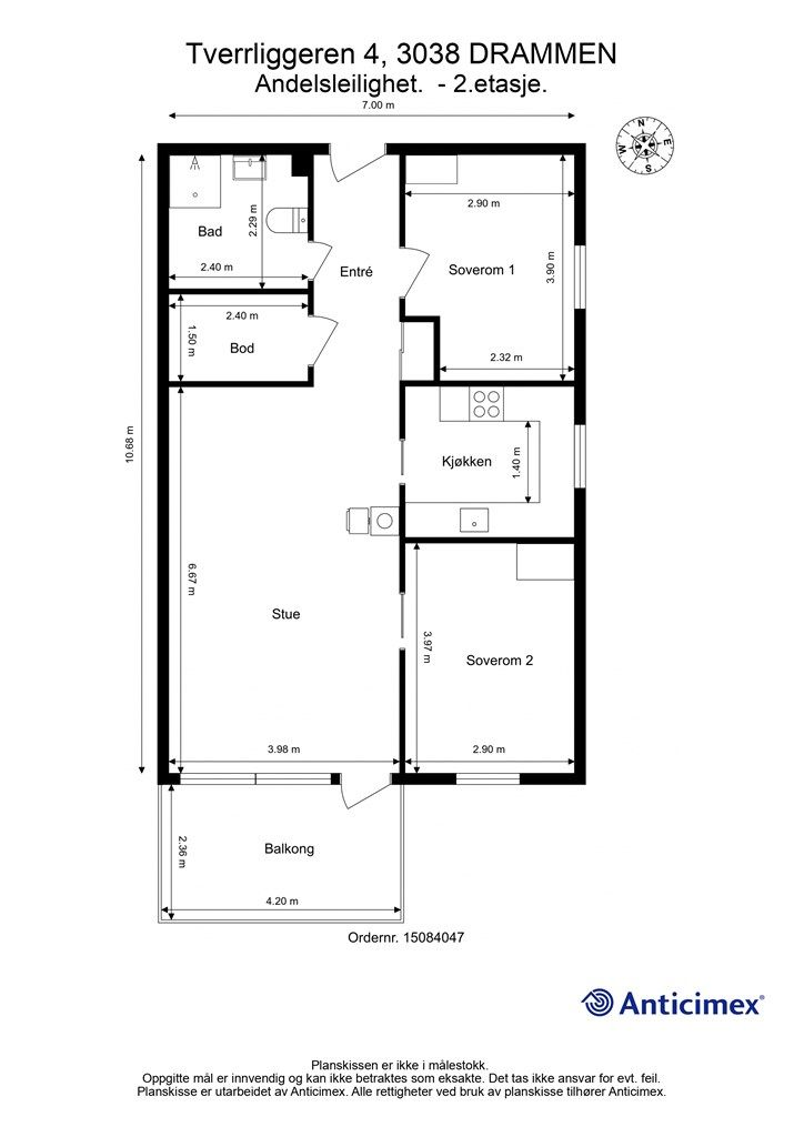 Planløsning - 2. etasje