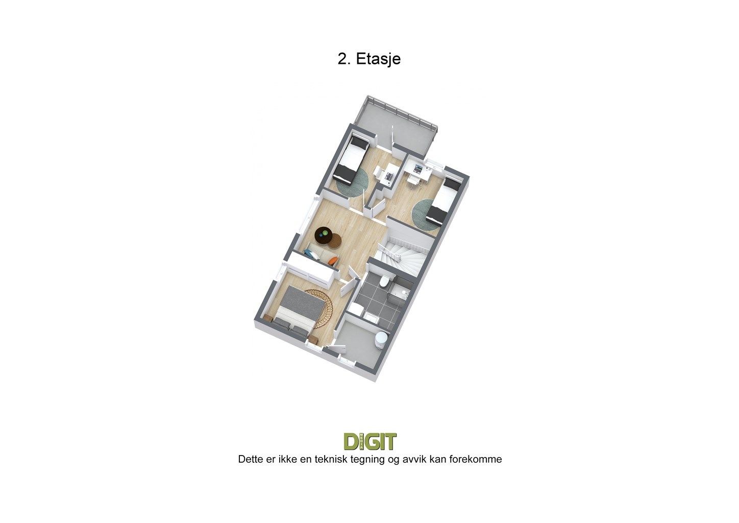 Slattum Terrasse 26A - 3D - 2