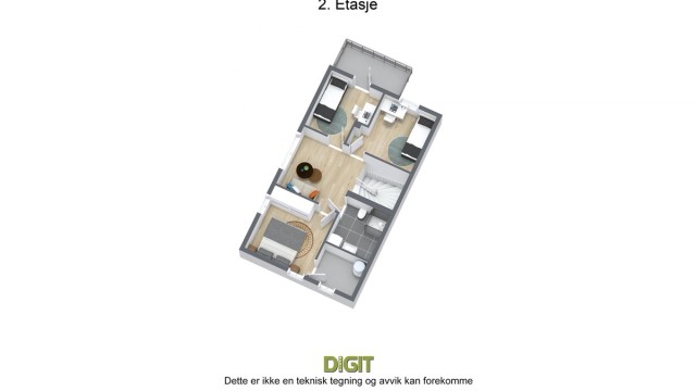 Slattum Terrasse 26A - 3D - 2