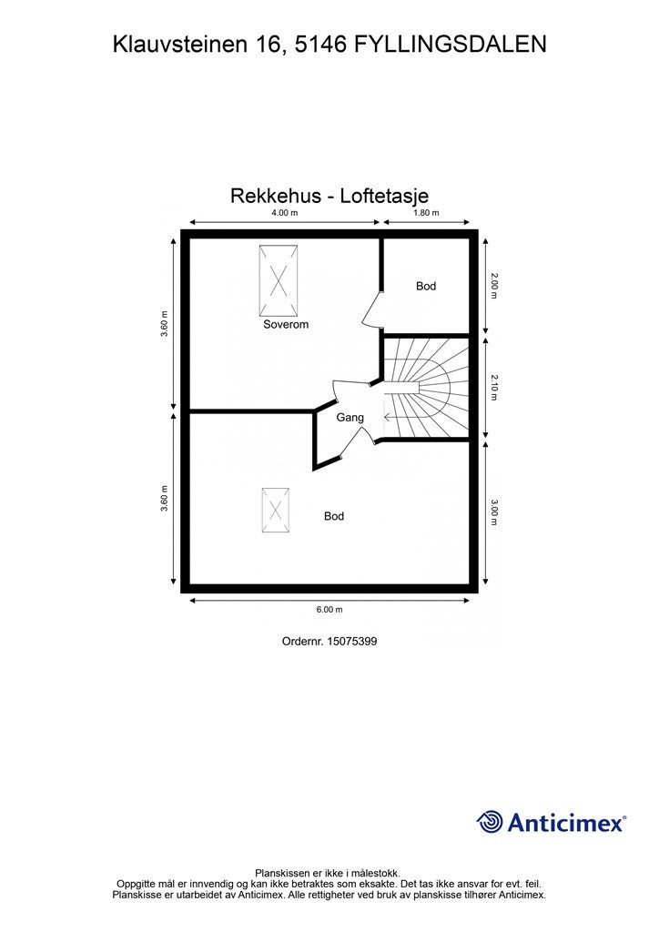 - Plantegning loftsetasje -