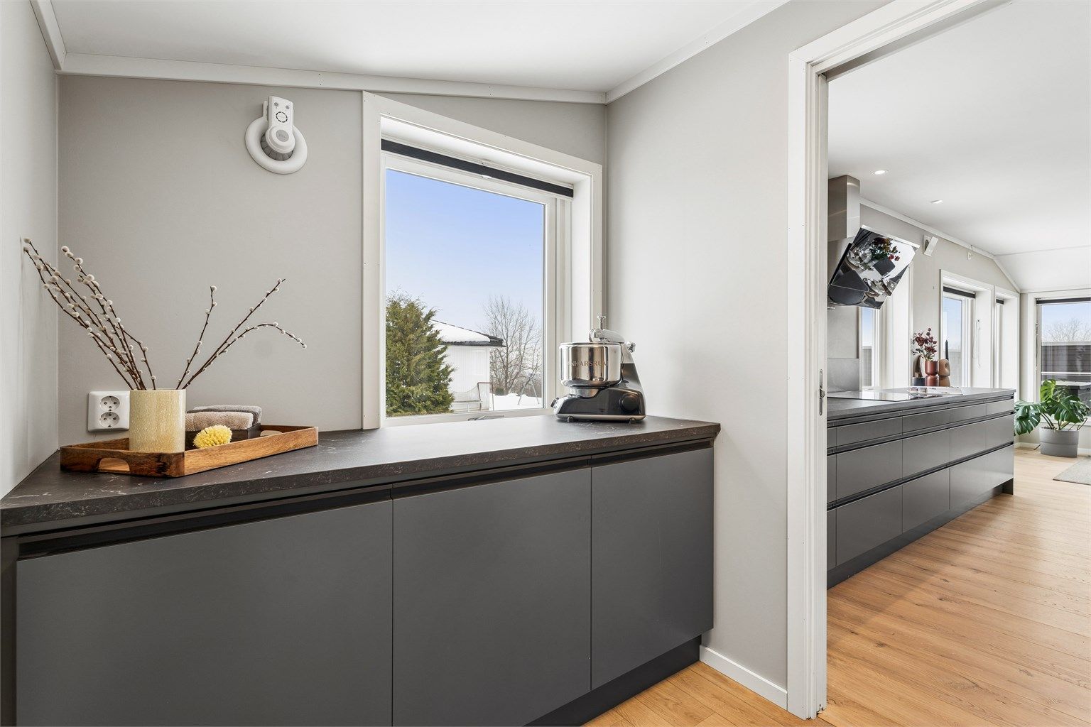 Fra dette rommet har man adkomst til en egen entré med utgangsdør.