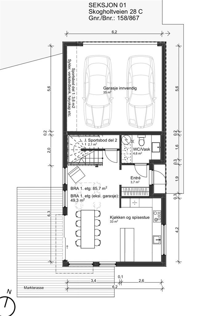 Plantegning - 1. etasje