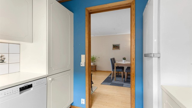Kjøkkenet har en oppvaskmaskin fra 2025 som medfølger.
