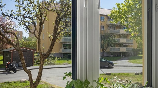 Flott utsyn fra kjøkkenvinduet