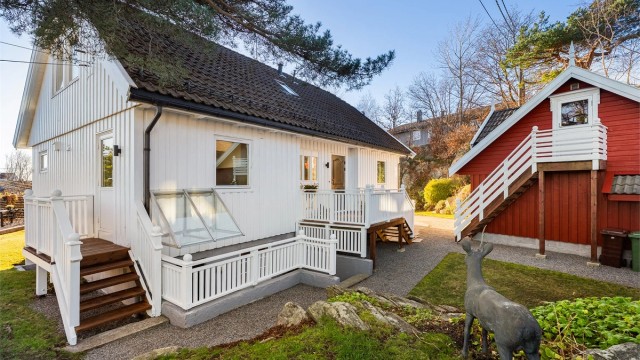 Krogsveen v/Azra Hadzic har gleden av å presentere Bordalssløyfen 15 - en sjarmerende og velholdt enebolig med flott uteareal. Foto: Hans Nøstdahl.