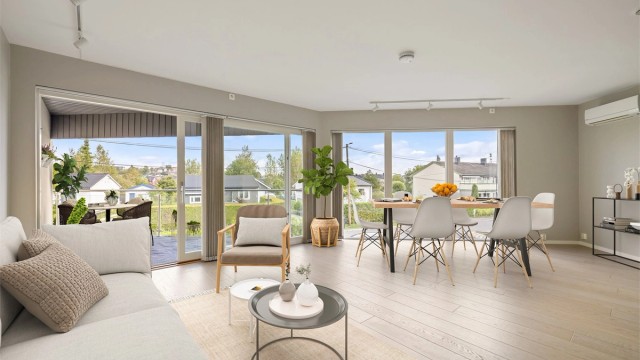 Fasanveien 35G presenteres av Kenneth Graarud Olsen i Krogsveen. Bildene er digitalt møblert og stylet.