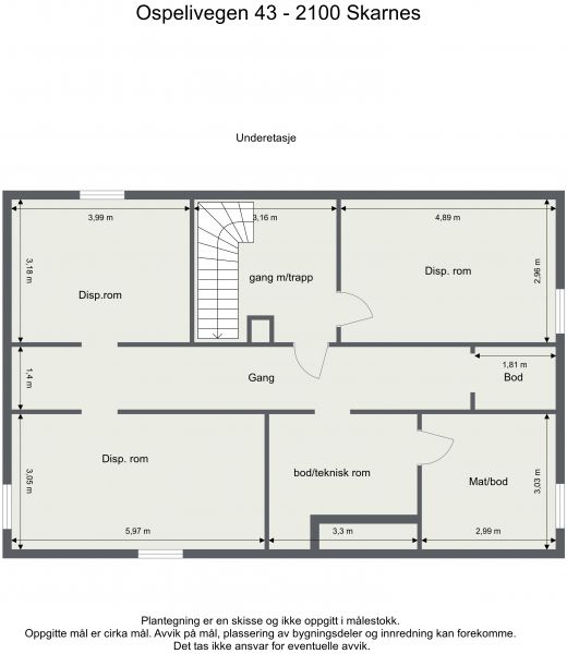 Plantegning - underetasje 