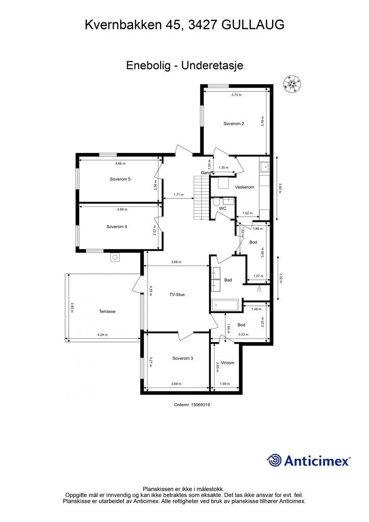Plantegning- Underetasje