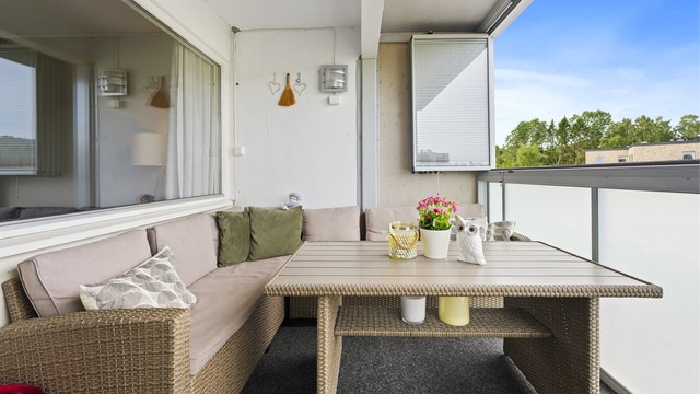 Fungerer fint som en naturlig forlengelse av stua på sommerstid.