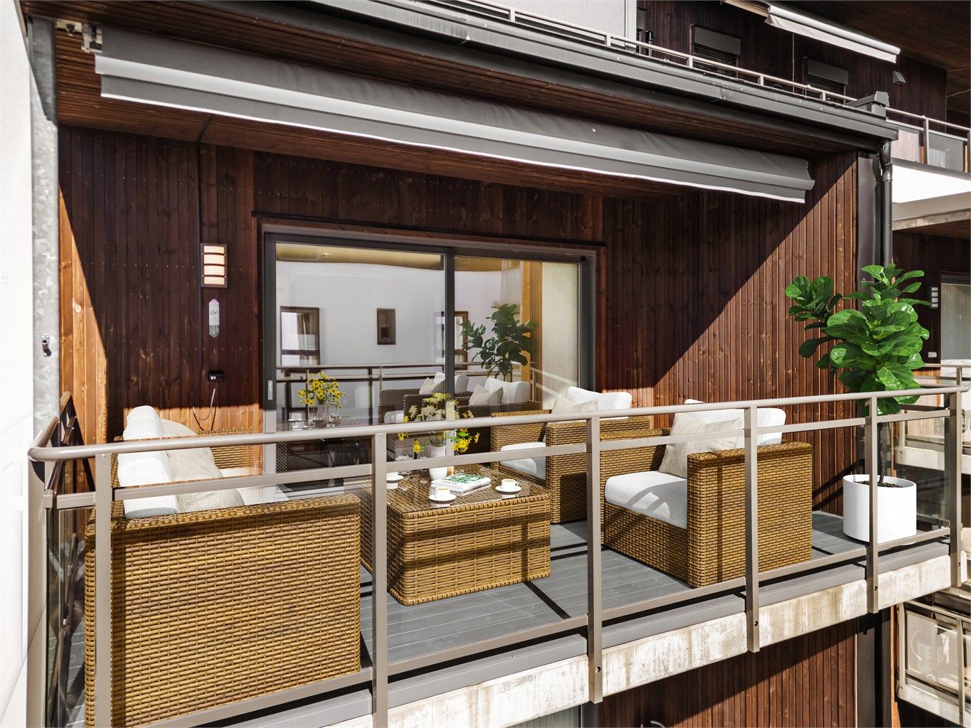 Balkong - Balkongen er digitalt stylet.