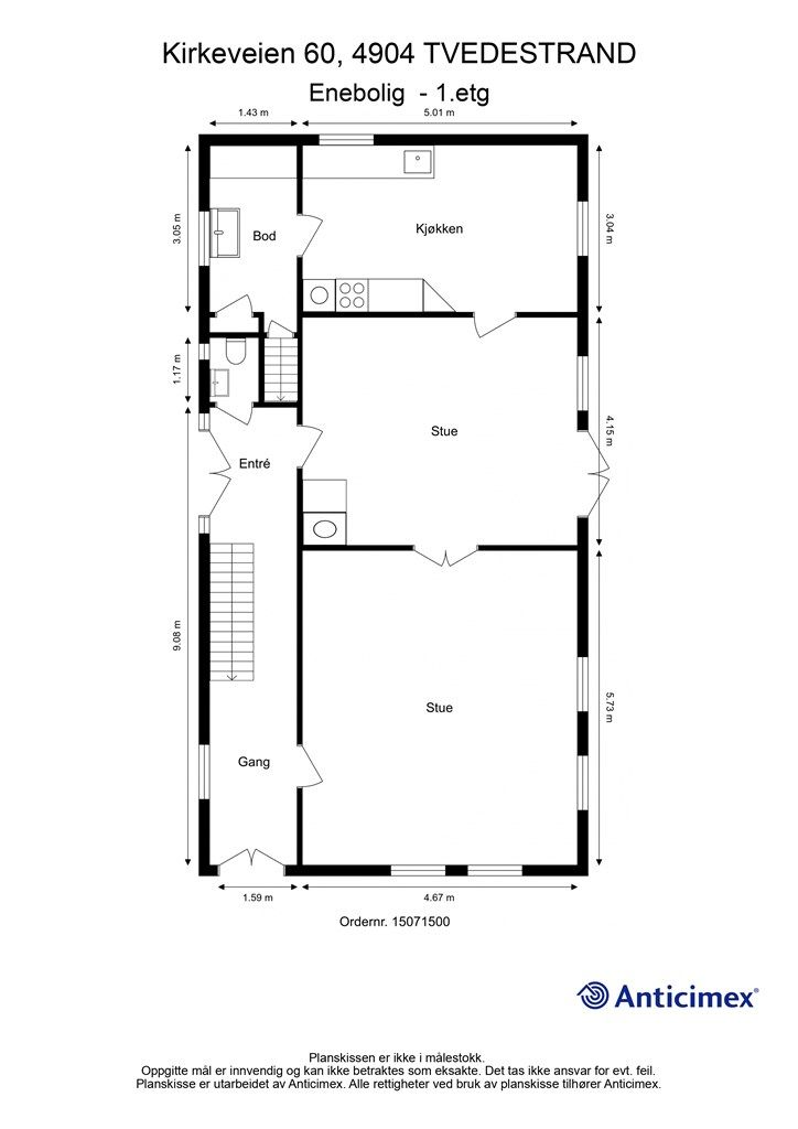 Plantegning 1. etasje