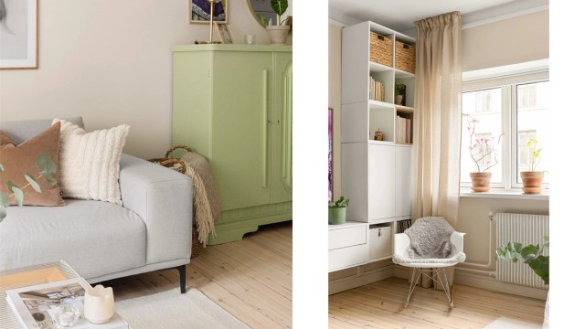 Klassiske detaljer møter moderne fargevalg.