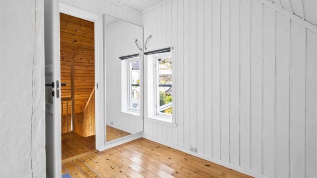 Det tredje rommet på loftet gir fleksible bruksmuligheter.