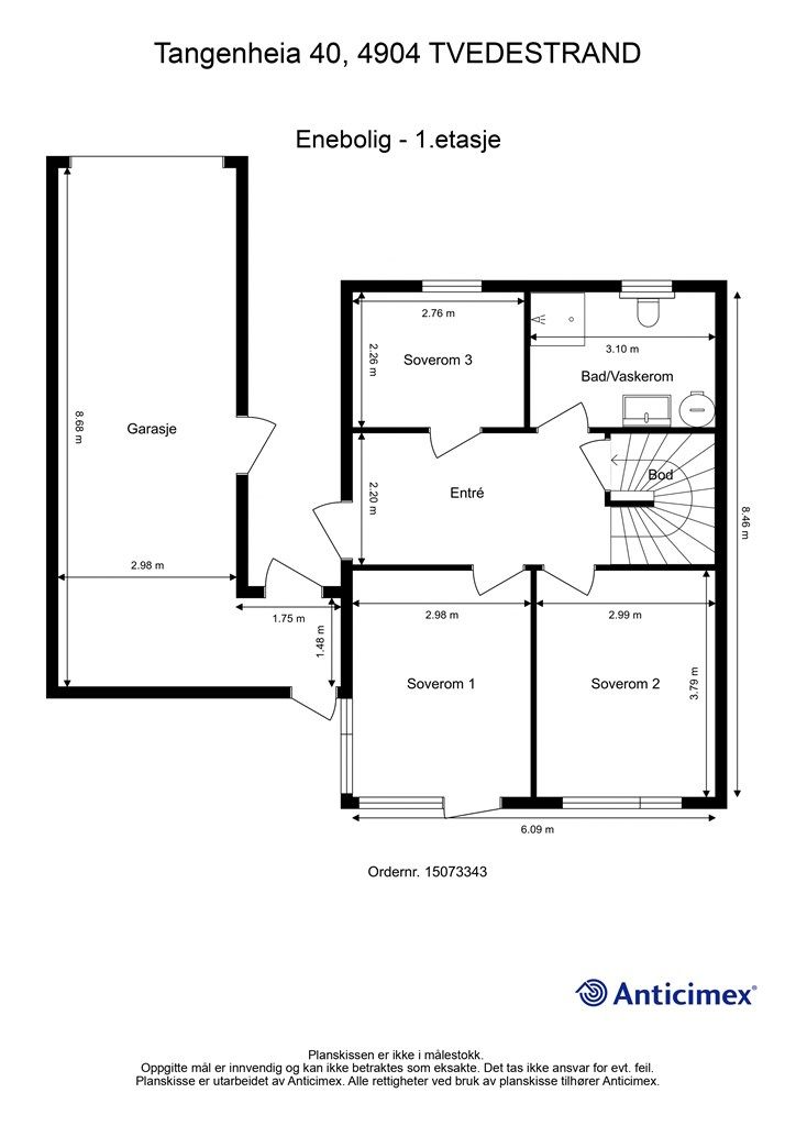 Plantegning 1. etasje