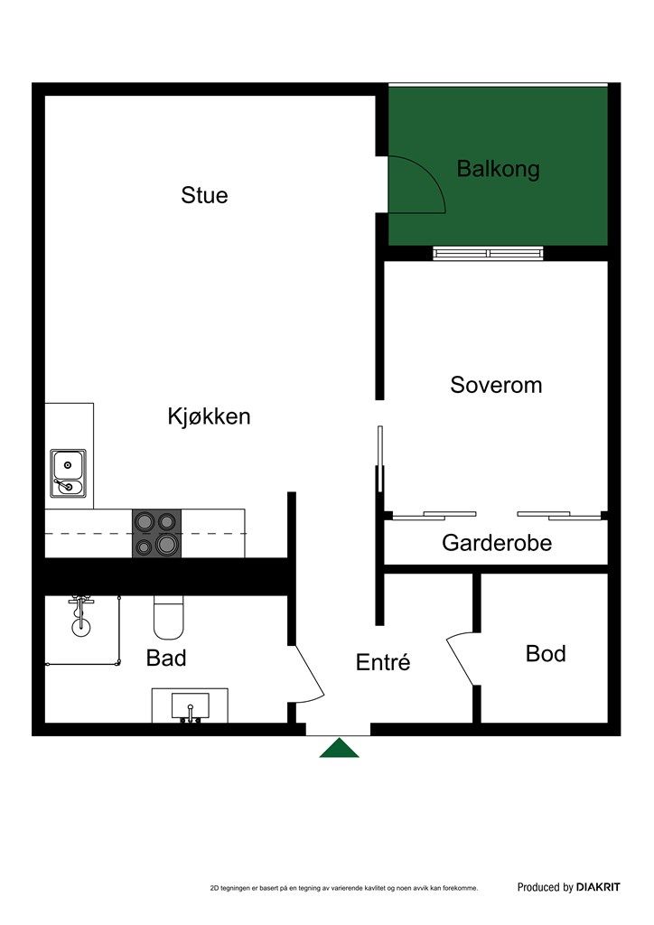 Planskisse. 
Leiligheten ligger i 2 etg. 
BRA-I: 50 kvm.