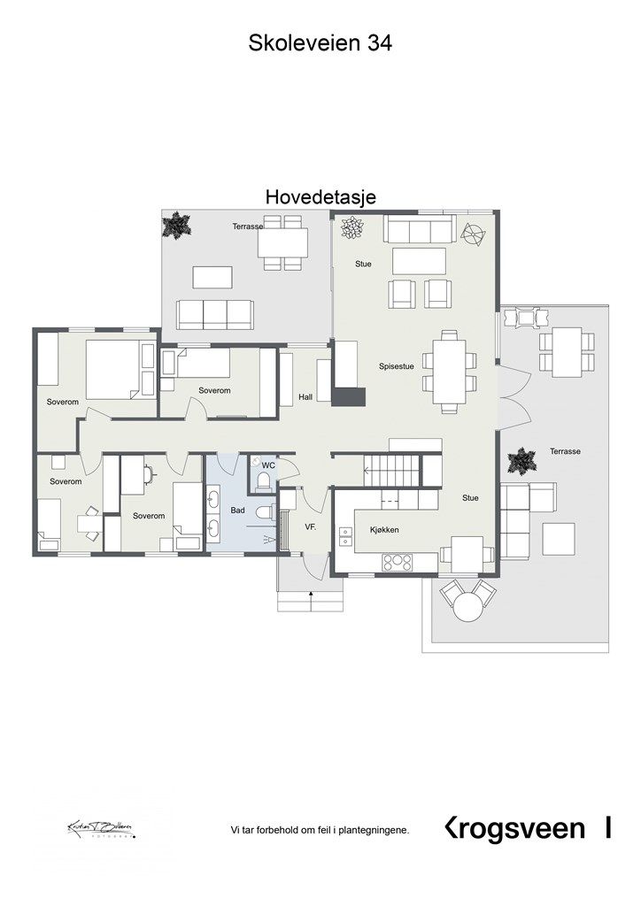 Planskisse hovedetasje.