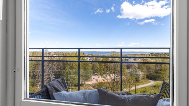 Utsikten fra hovedsoverommet.