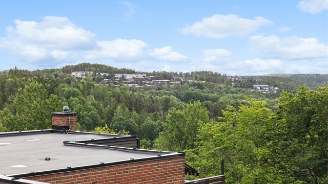 Fra terrassen er det utsikt over nærområde.
Foto: EFKT