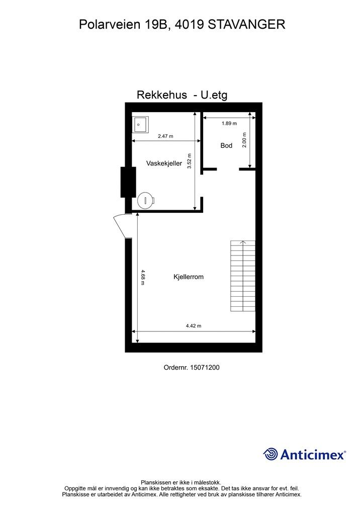 Plantegning kjeller. 