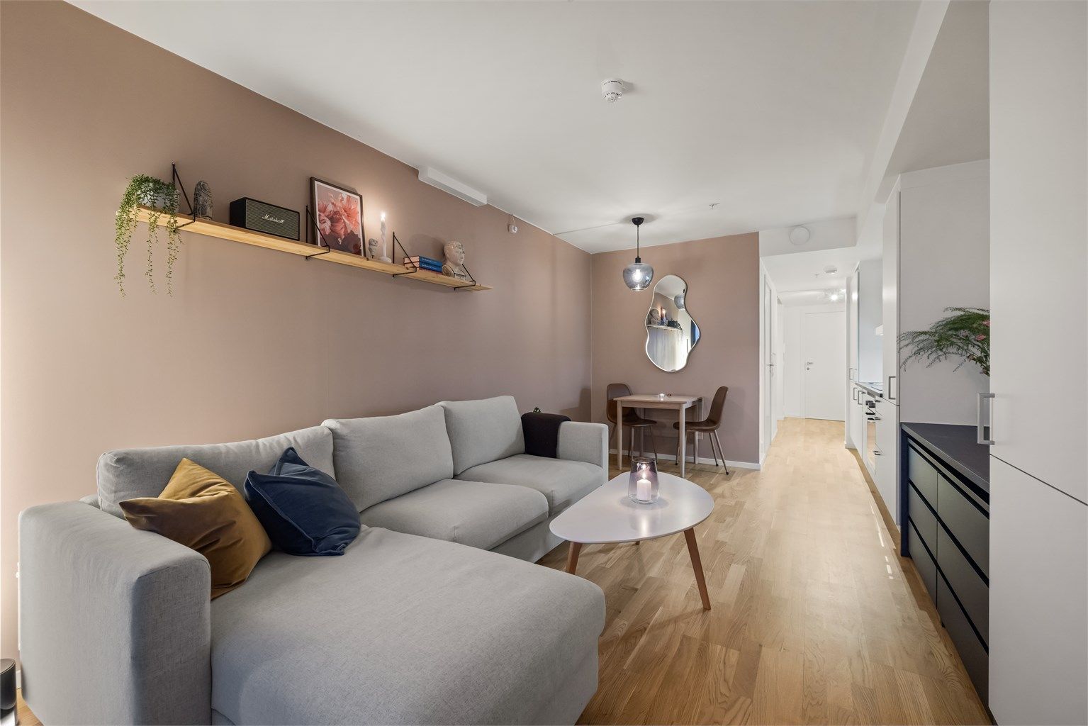 En arealeffektiv planløsning som utnytter hver kvadratmeter.