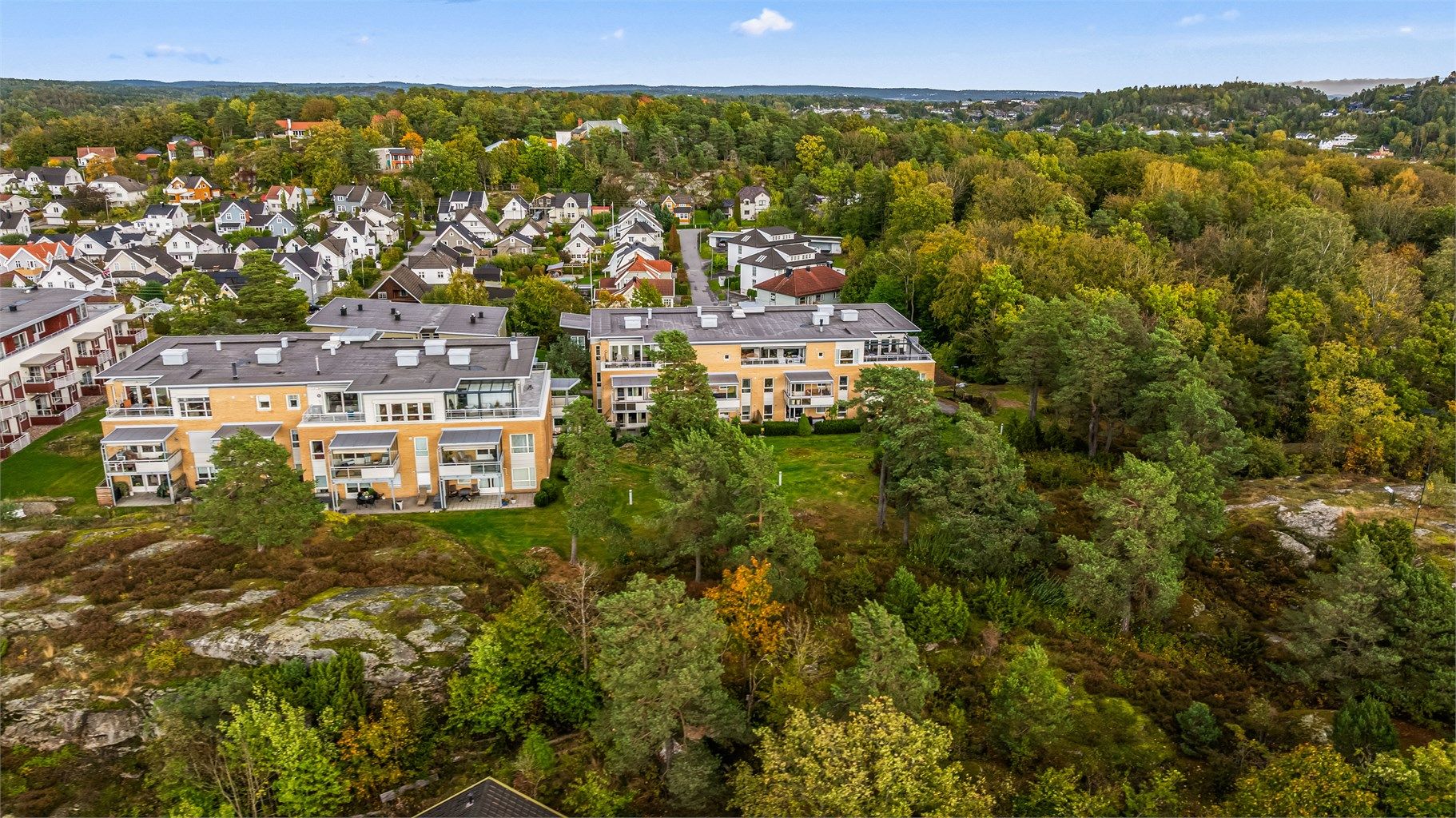 Preståsen Park ligger høyt og fritt i et veletablert boligområde.