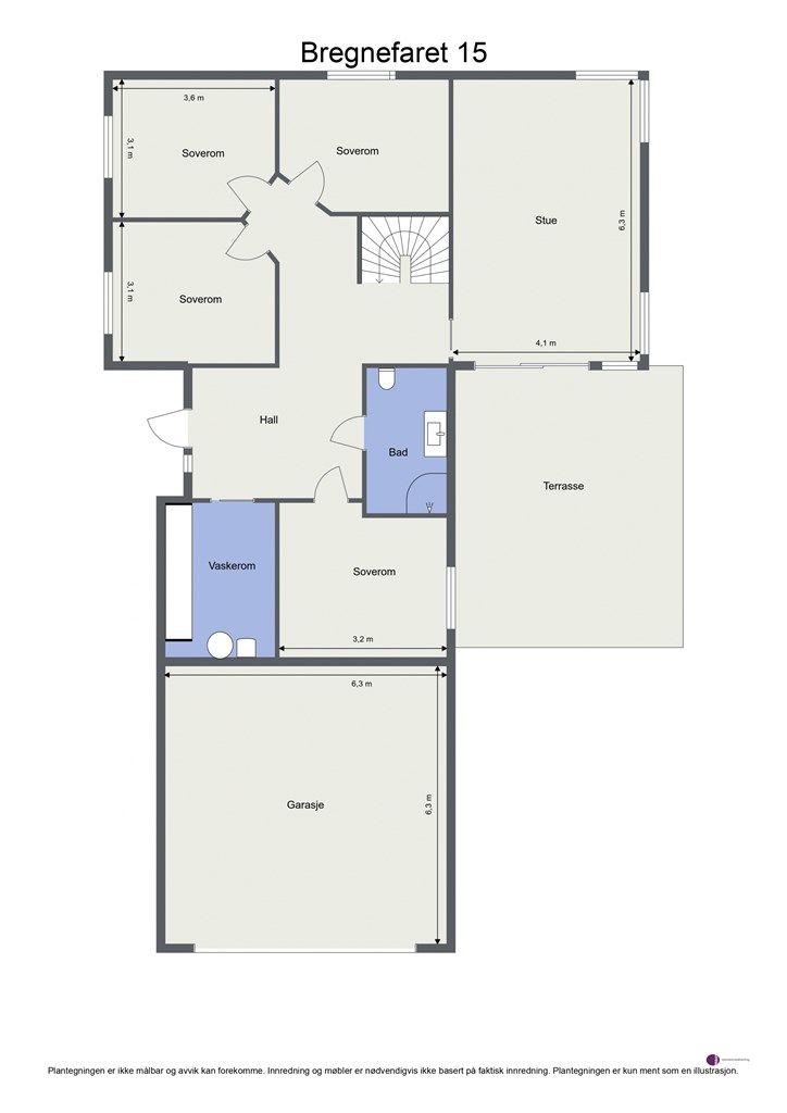 Plantegning 1. etasje 