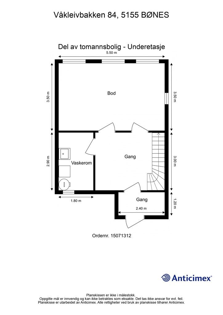 Plantegning underetasje