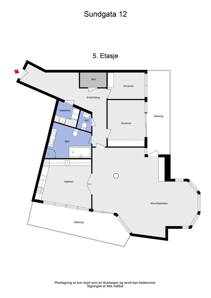 Plantegning 5. etasje