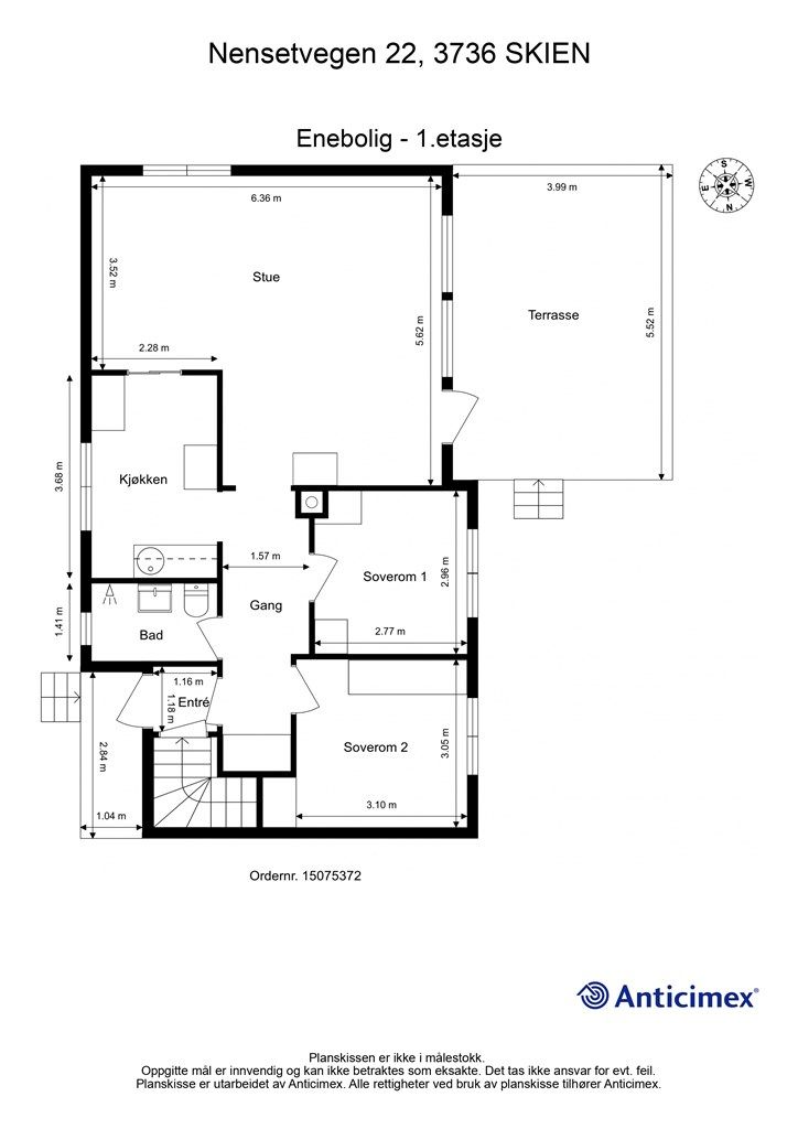 Plantegning - 1.etg. 