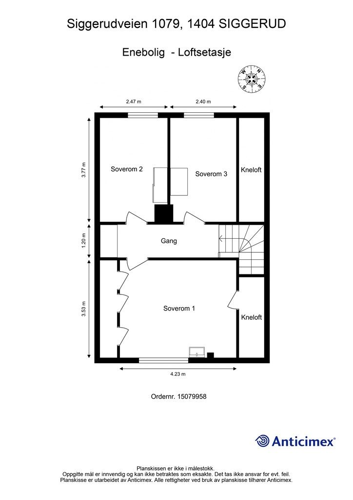Plantegning - Loftsetasje