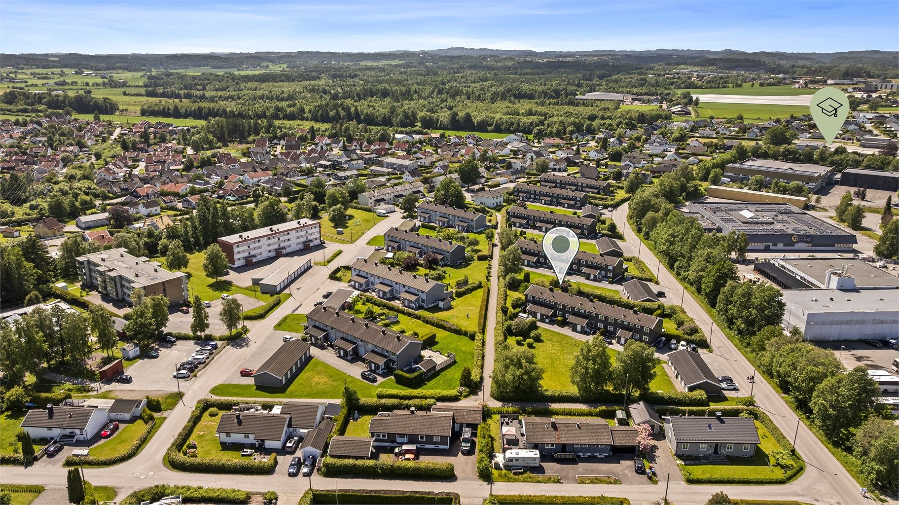 Kort gangavstand til Krokemoa barneskole.