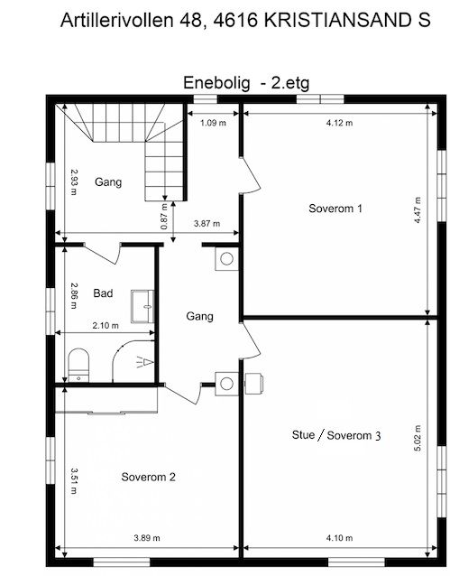 2.Etasje 2D plantegning 
