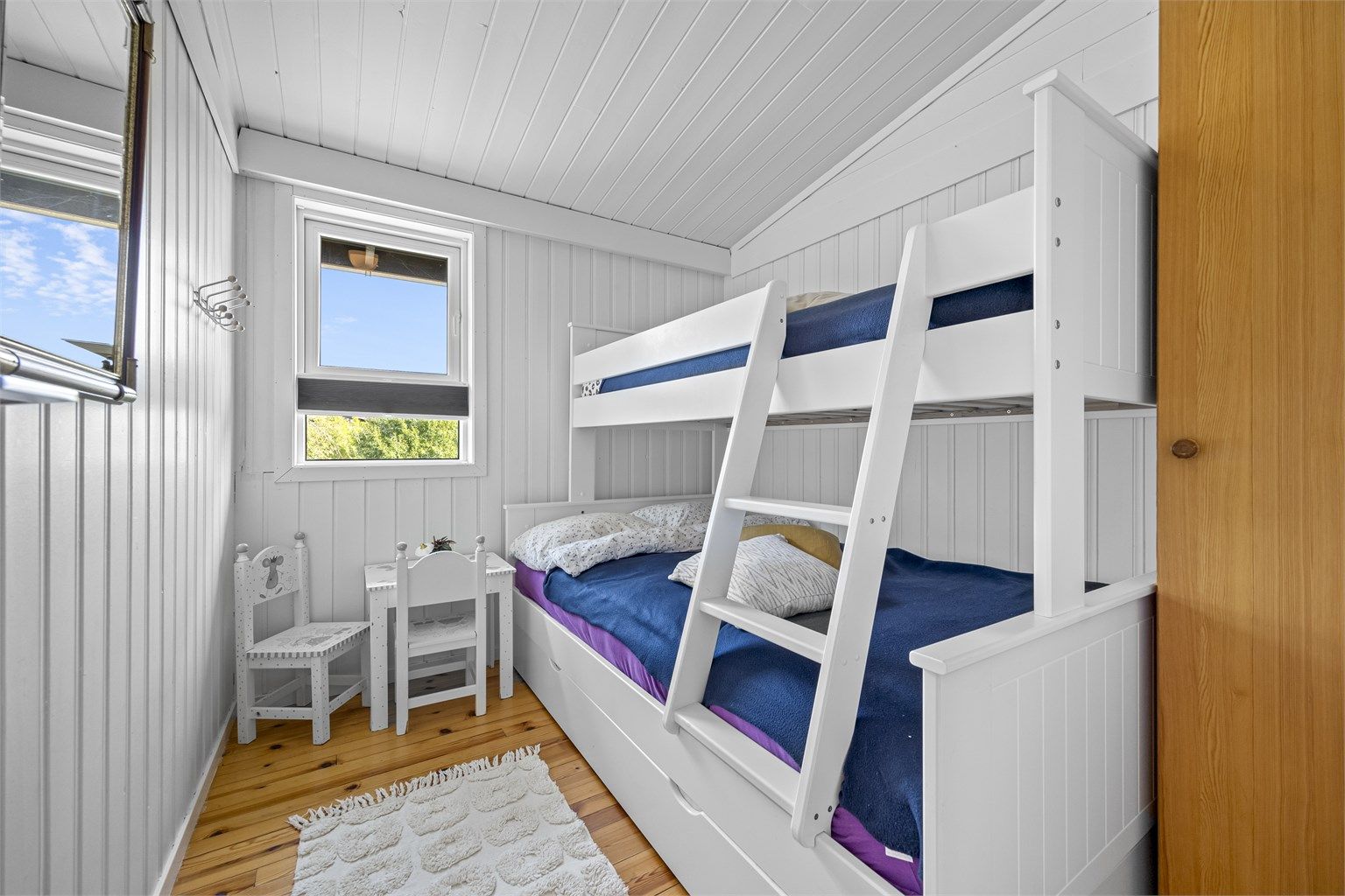 Soverom 2. Det er 8-9 sengeplasser totalt.