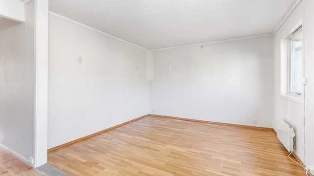 Denne delen av stuen kan skilles av til fordel for et ekstra soverom på ca. 11 kvm.