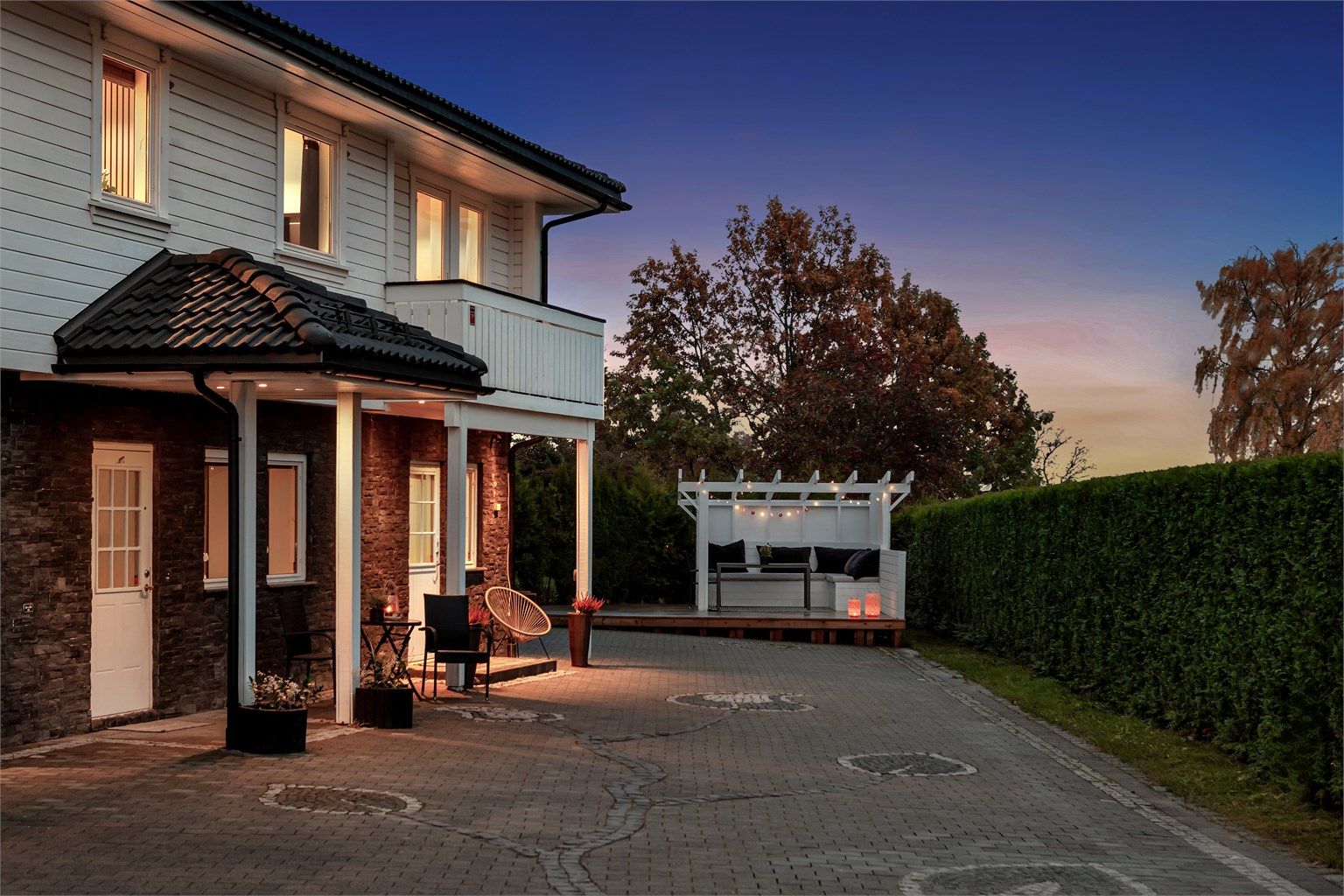 Steinsatt gårdsplass