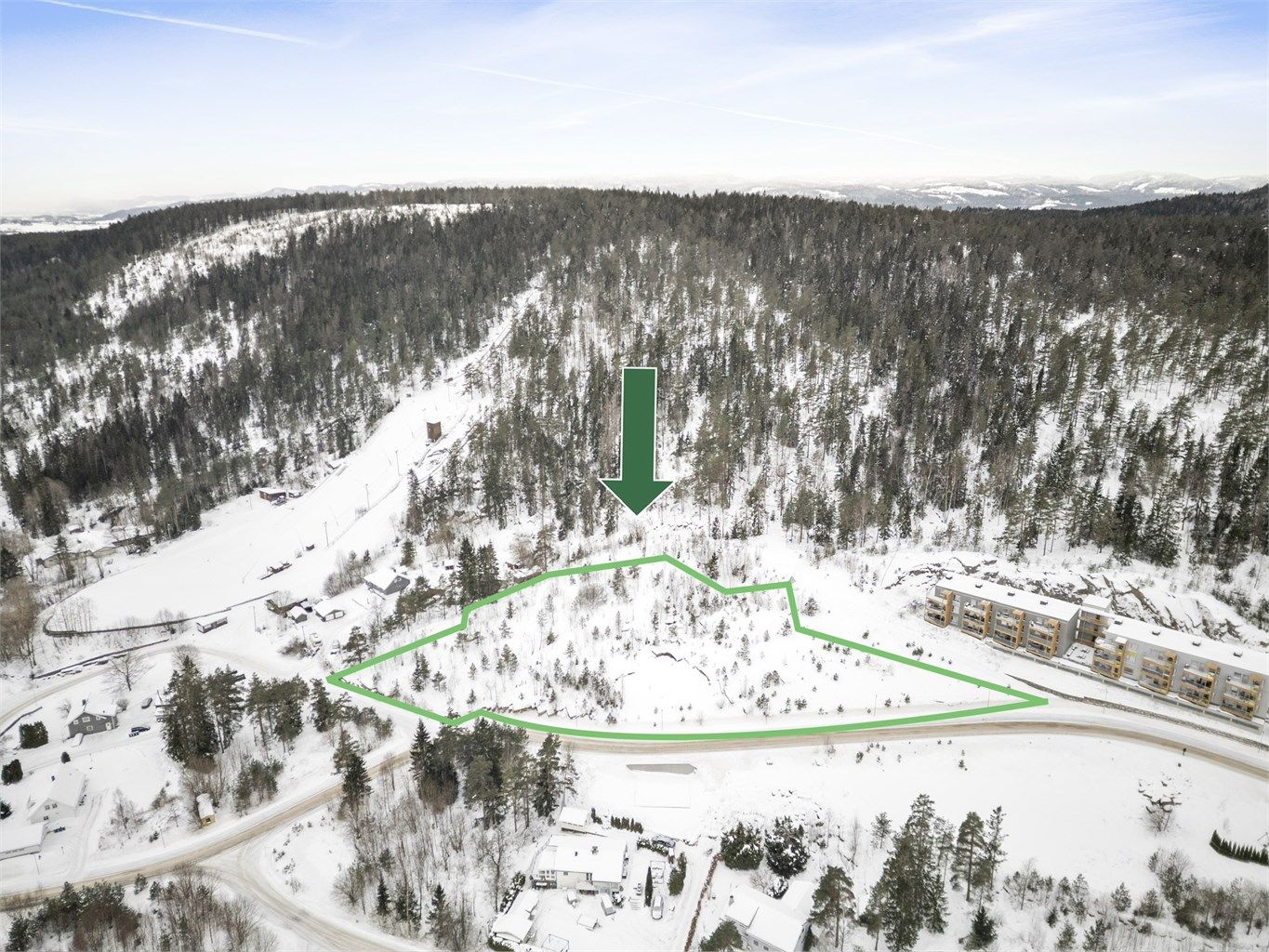 Maksimal tillatt utnyttelse skal ikke overstige 30% BYA iht. kommuneplanen.
Foto: Ole Thorgeir Solheim Thoresen