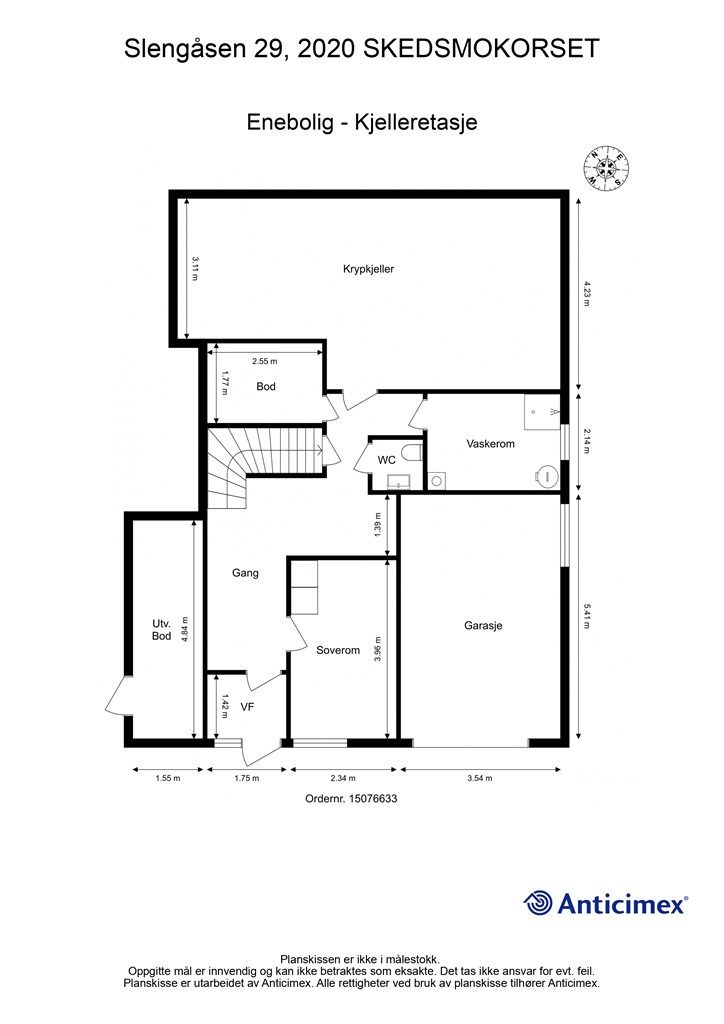 Plantegning - Kjelleretasje