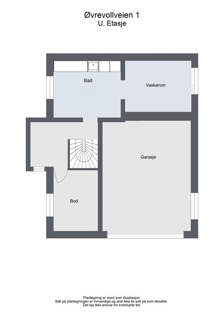 Plantegning kjeller. 