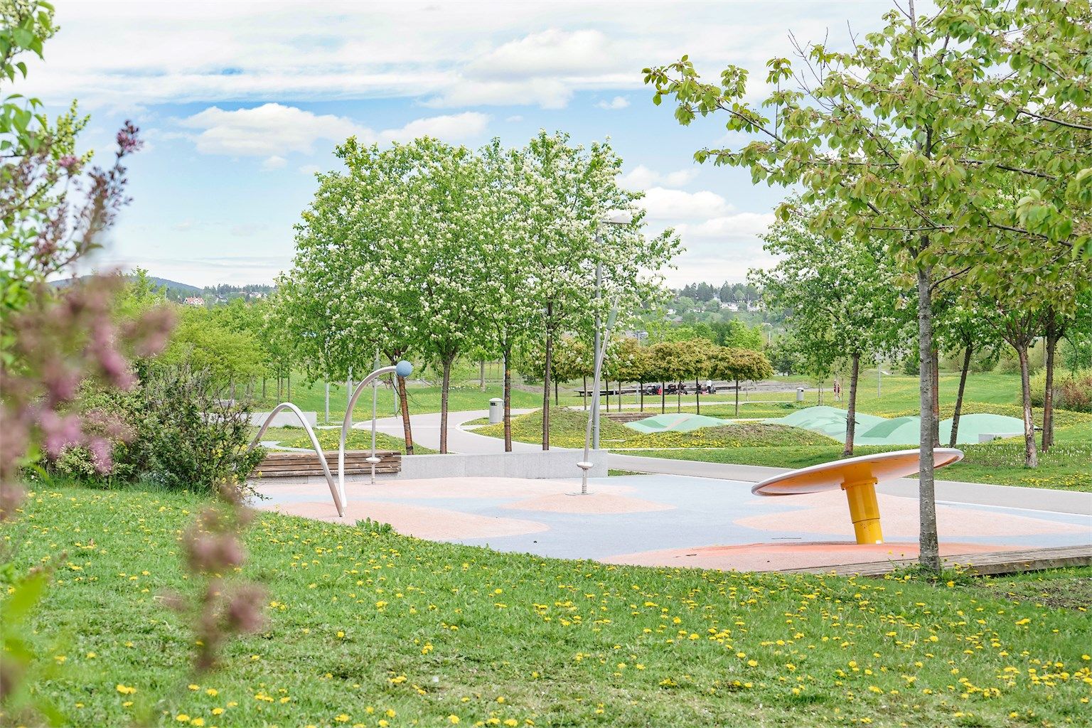 Fornebu har flotte parkområder